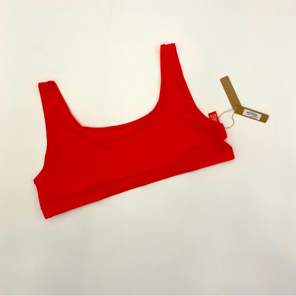 SKIMS Jelly Sheer Scoop Neck Bralette, Size 2X, Poppy color.